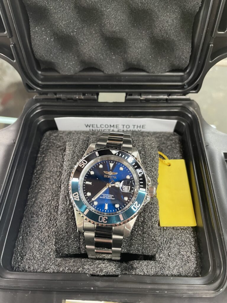 Blue and black Watch at Fayetteville Wholesalers